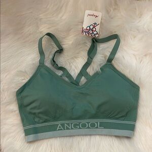 Angool sea green sports bra size M #68